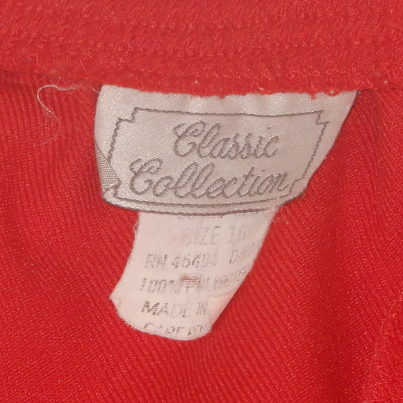 🎂Classic Collection Knee Length Skirt Red Pullon - Picture 6 of 6